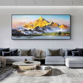 Hand Painted Oil Painting Large Landscape Oil Painting Original Mountain Canvas Painting Abstract Painting Modern Art Acrylic Painting Living Roo (Style: 01, size: 90x120cm)